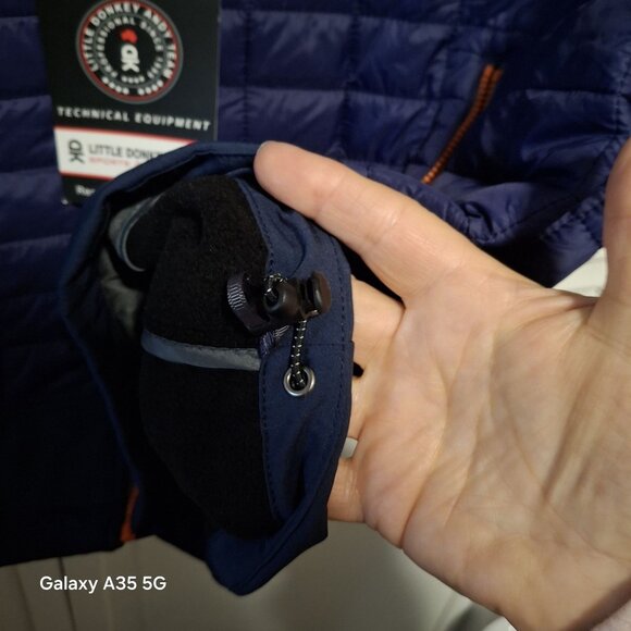 Little Donkey Andy Mens Quilted Insulated Vest Navy Blue With Orange Accents Siz - Picture 5 of 8